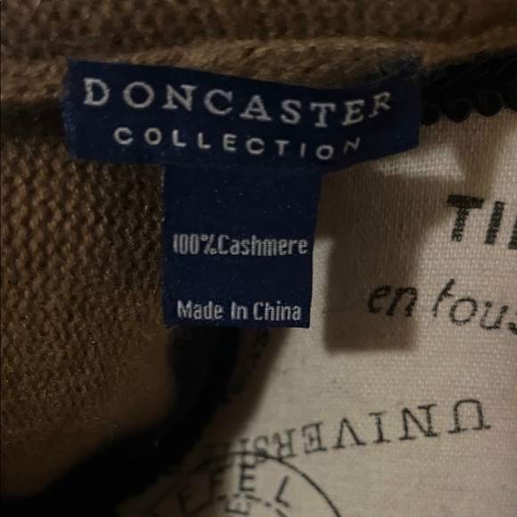 Cashmere 100% Tan Open Cardigan - Picture 6 of 6